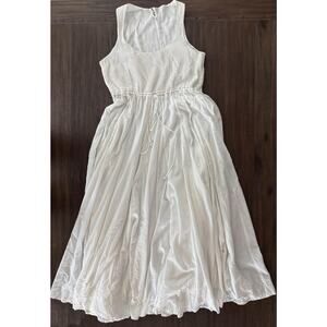 Neem Living Lydia Dress Womens XS/S White Cotton Maxi Sundress Fit Flare